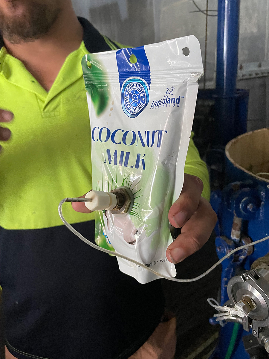 Motu Juice's coconut milk packaging